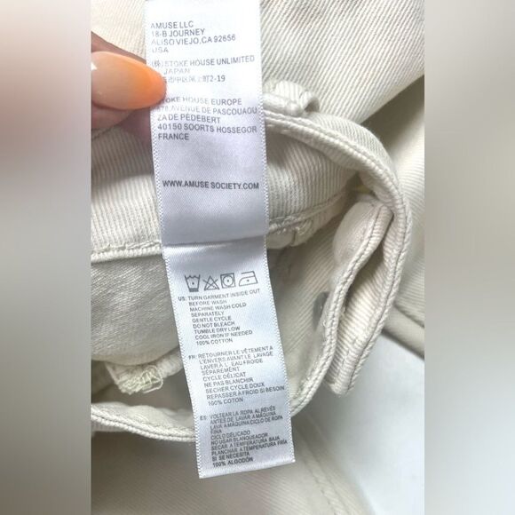 Amuse Society High Waisted Cropped Wide Leg Denim Pants - Picture 12 of 13